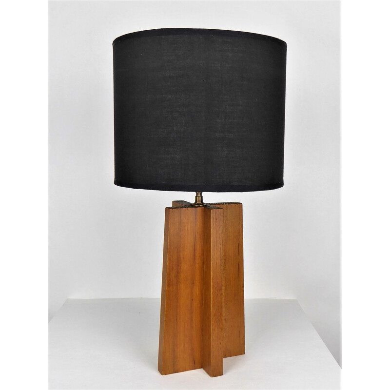  "Cross" lamp in solid teakwood - 1960s 