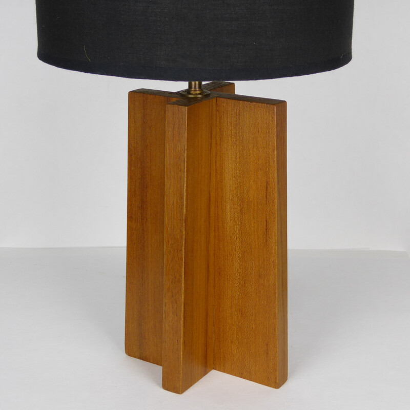 Lampe "croisillon" en teck massif - 1960