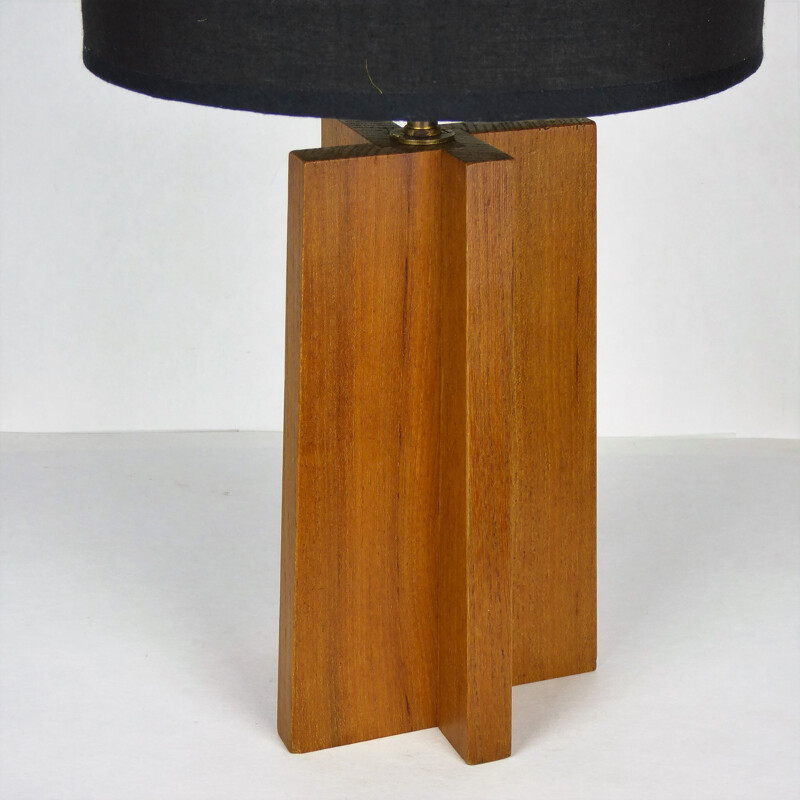 Lampe "croisillon" en teck massif - 1960