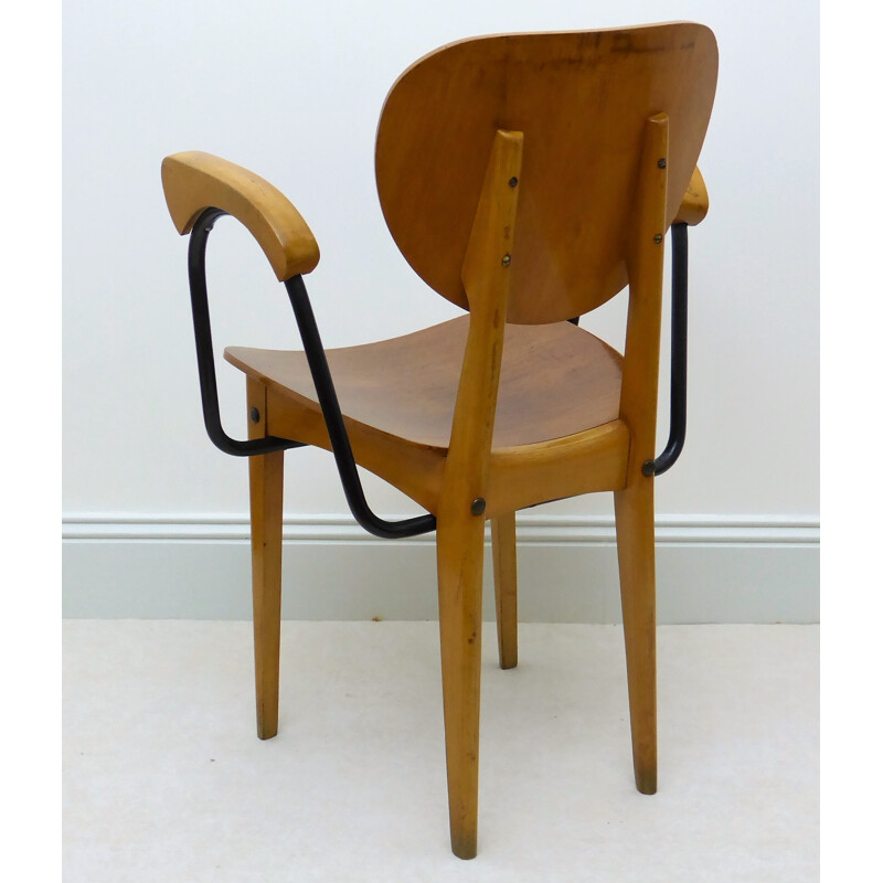 Stella armchair in oak and beechwood - 1950s