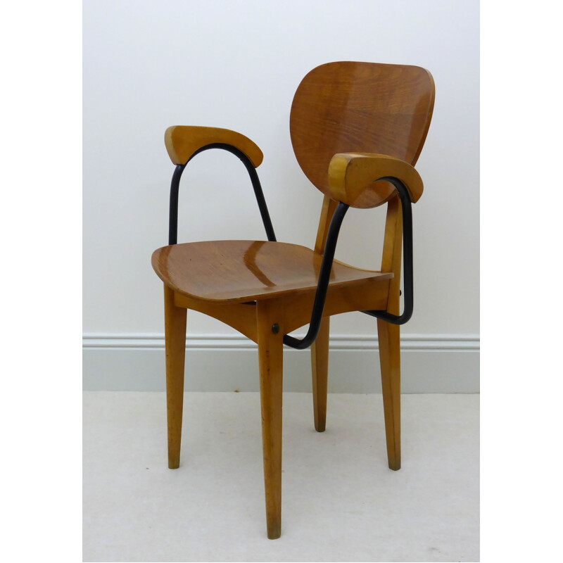 Stella armchair in oak and beechwood - 1950s