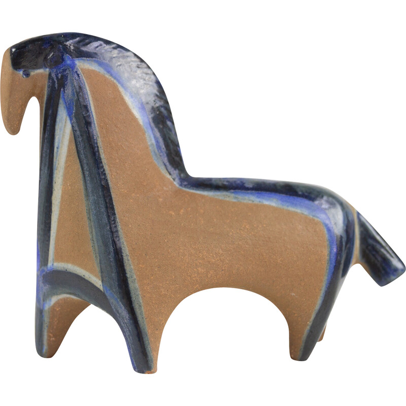 Vintage Swedish stoneware horse by Lisa Larson for Gustavsberg, 1950s