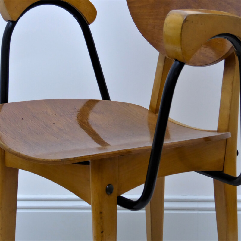 Stella armchair in oak and beechwood - 1950s