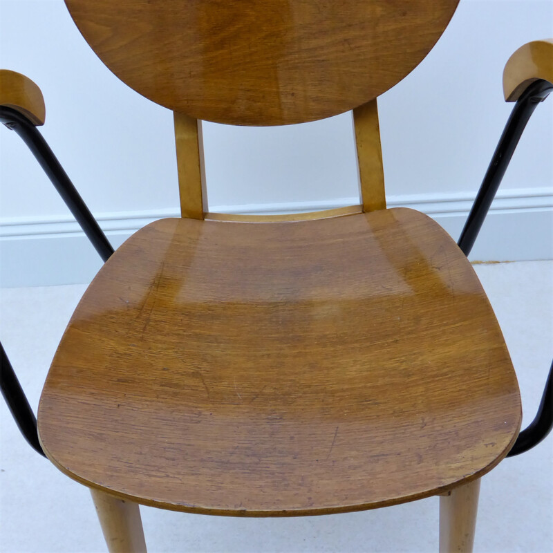 Stella armchair in oak and beechwood - 1950s