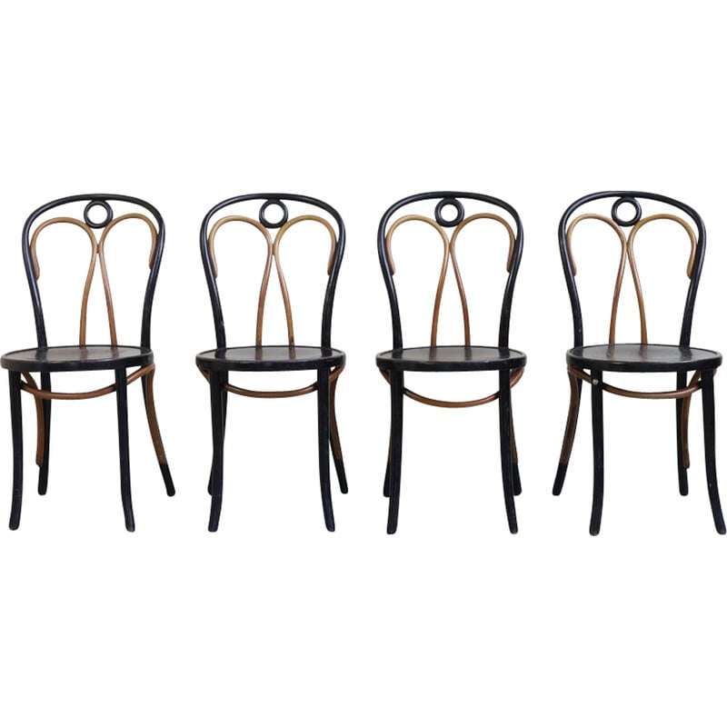 Lot de 4 chaises bistro - nouveau art