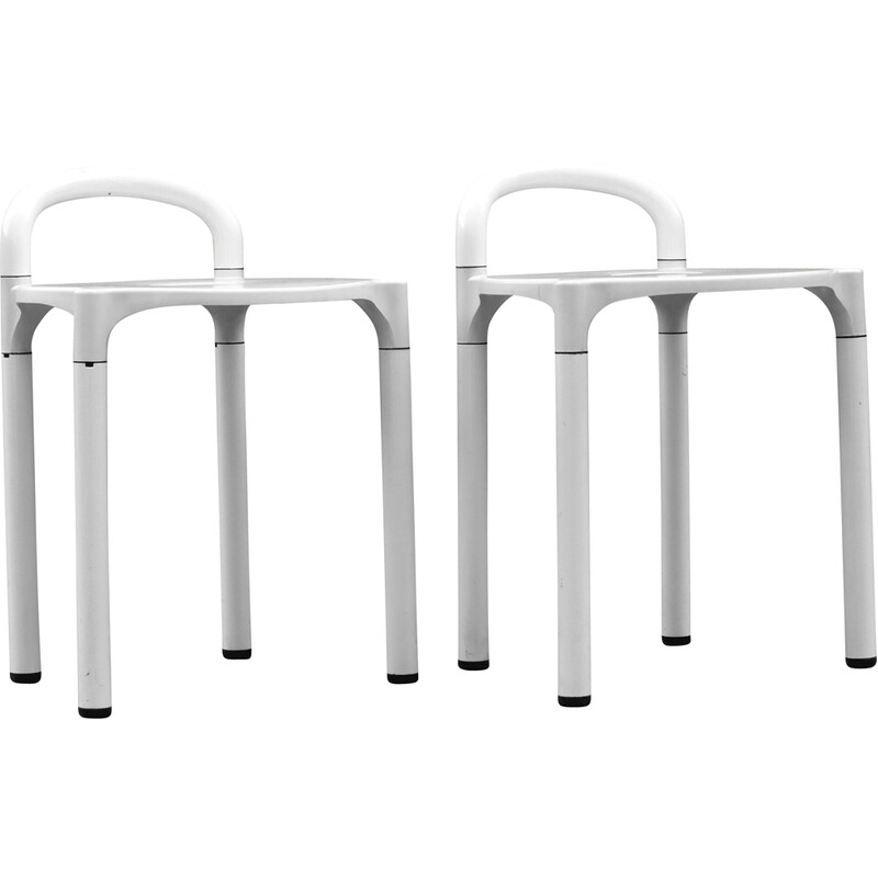 Pair of vintage stools "polo" by Anna Castelli Ferrieri for Kartell