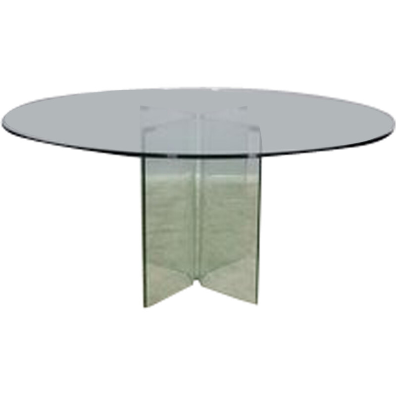 table ronde vintage en - verre