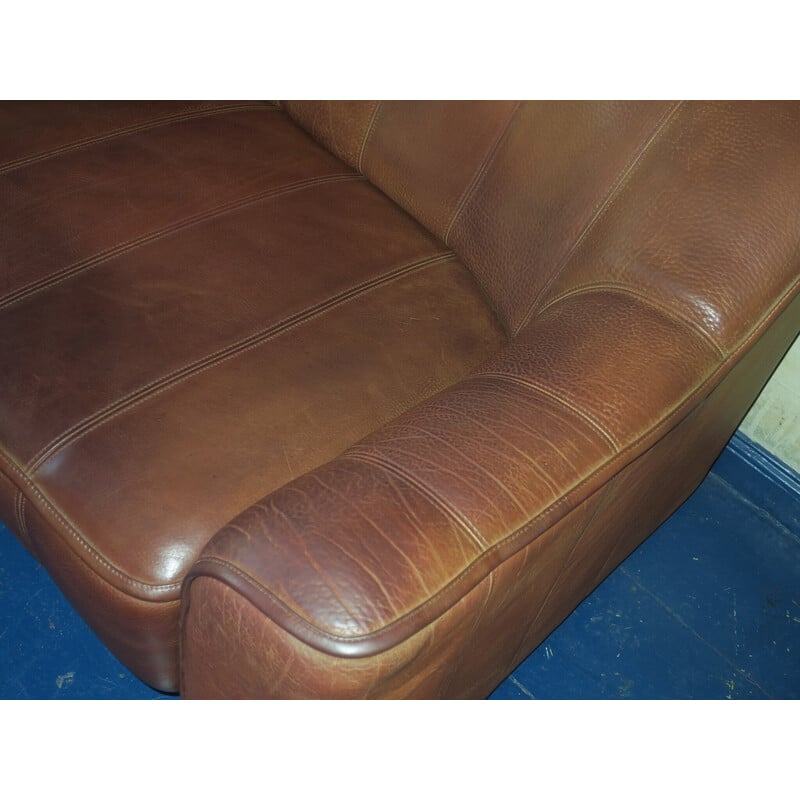 Vintage De Sede Ds44 buffalo leather 3-seater sofa, 1970s