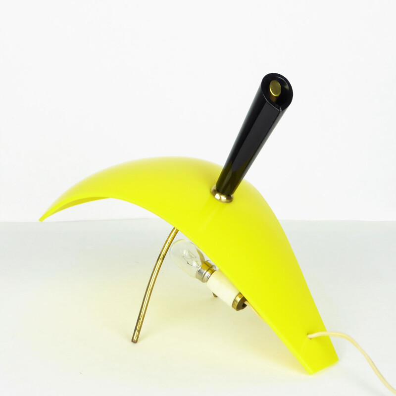 Vintage kite lamp in yellow and black ABS - 1950s