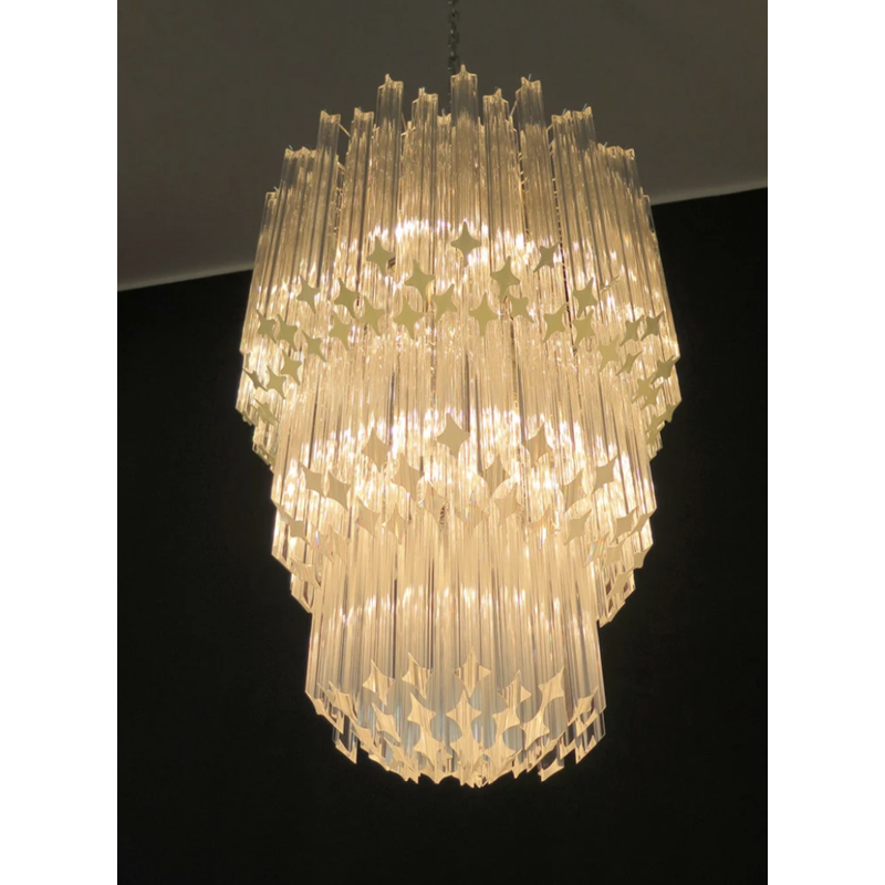 Lustre italien vintage "Super Elena" en verre de Murano