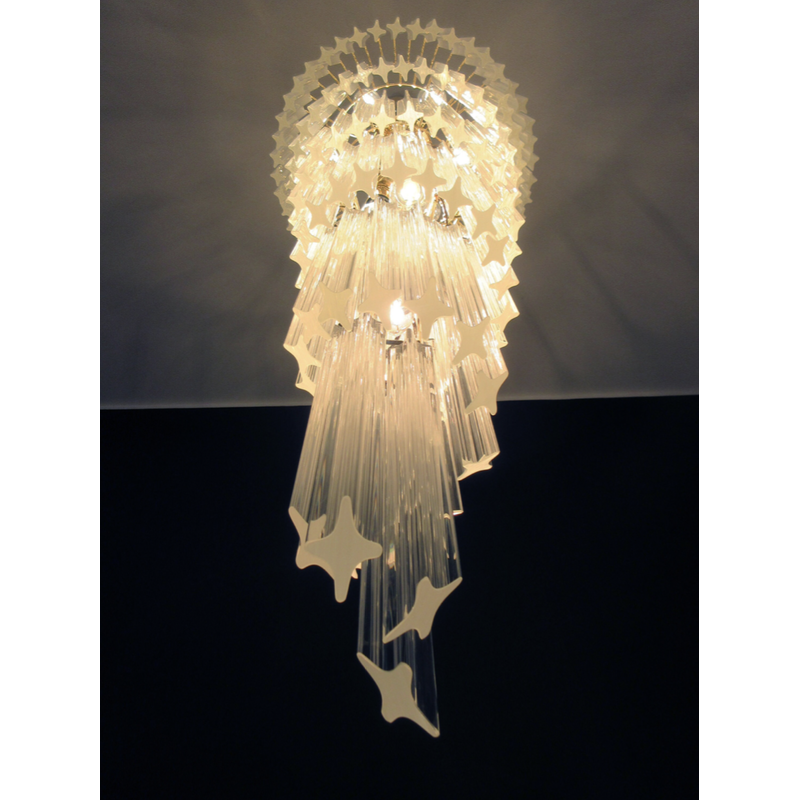 Vintage Italian chandelier in Murano glass