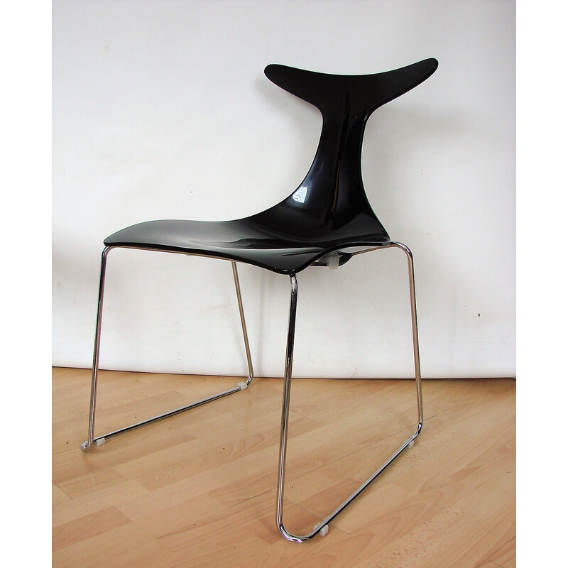 Ensemble de 3 chaises vintage par Delfy Ginocarollo Ciacci Kreaty, Italie