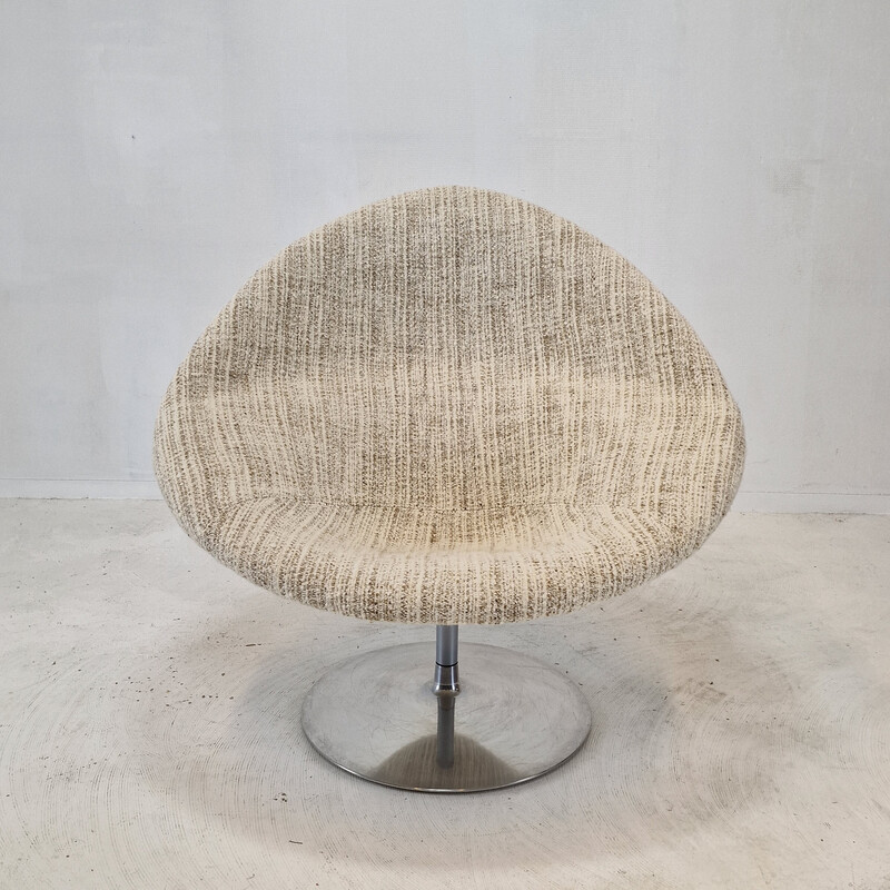 Vintage Globe armchair with ottoman by Pierre Paulin for Artifort, 1970s