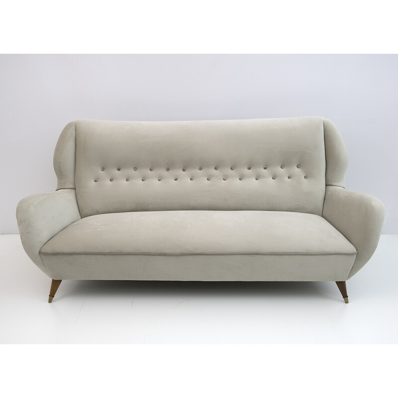 Mid-century velvet sofa by Gio Ponti for Isa, 1950s