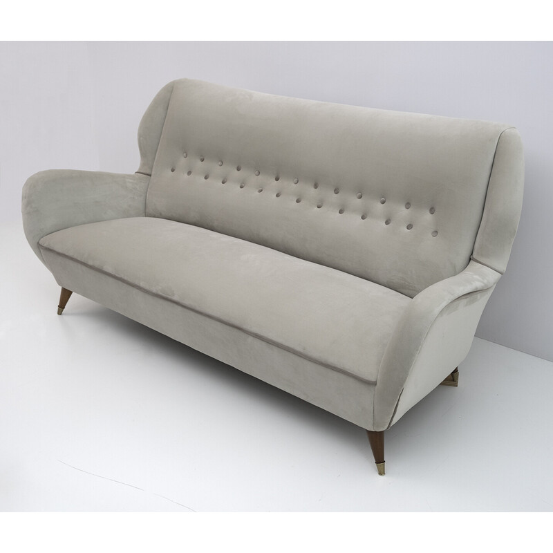 Mid-century velvet sofa by Gio Ponti for Isa, 1950s