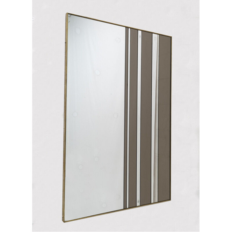 Mid-century Italian bicolor wall mirror, 1970s