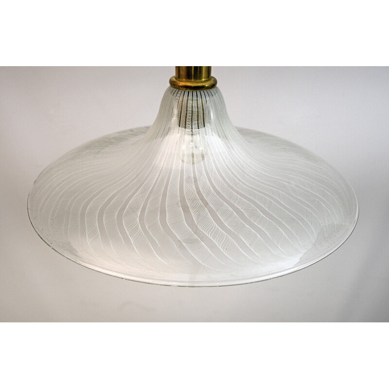 Mid-century Italian Murano bubbles glass pendant lamp, 1970s