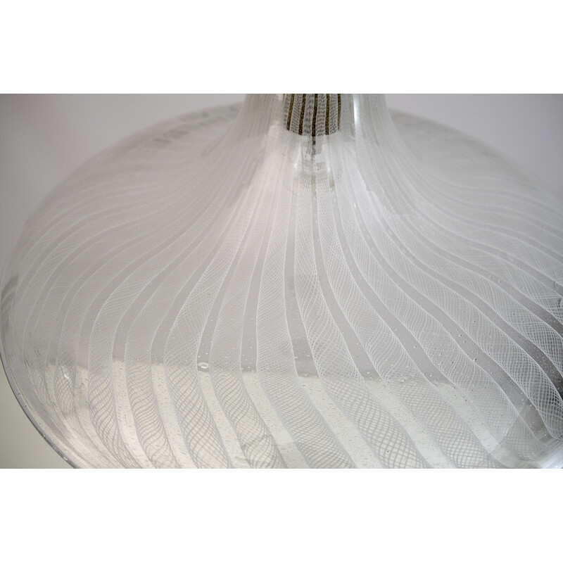 Lámpara colgante italiana de mediados de siglo en cristal de Murano burbujas, años 70