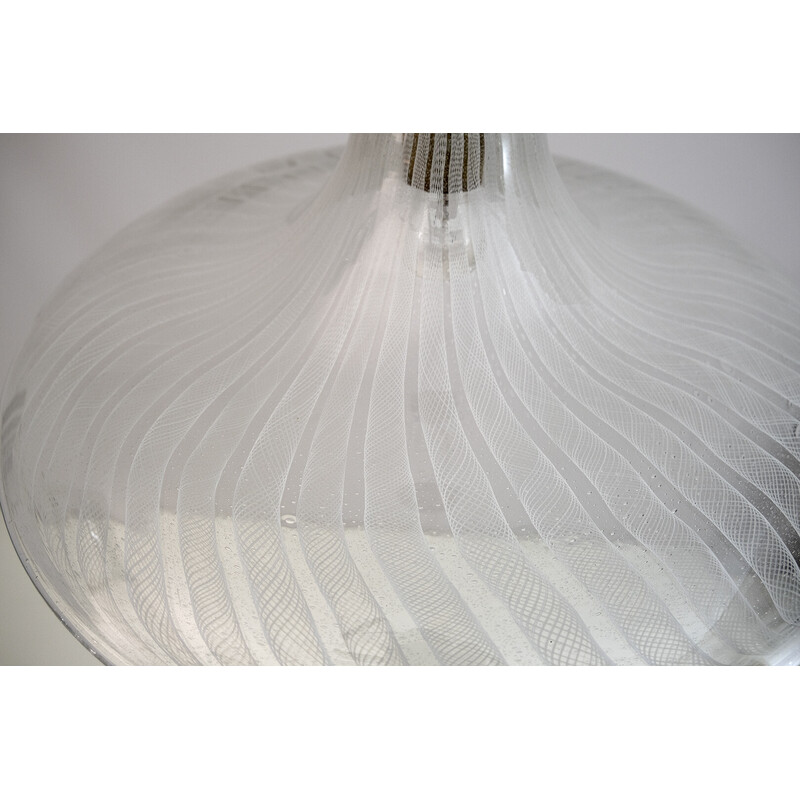 Mid-century Italian Murano bubbles glass pendant lamp, 1970s