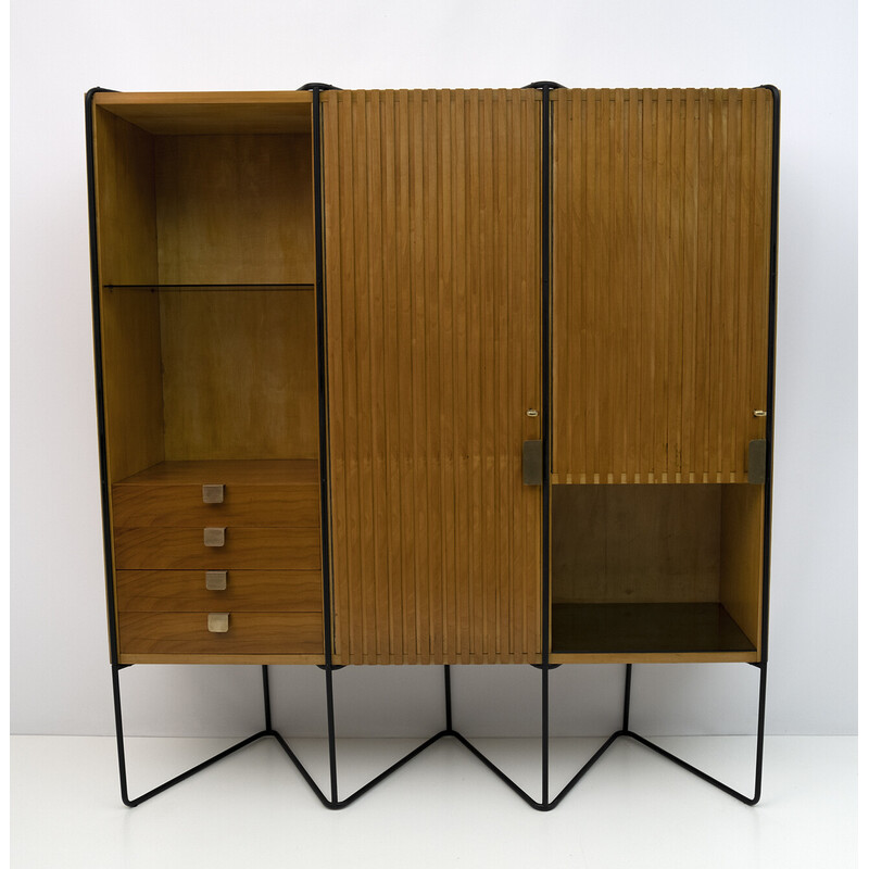 Vintage Taichiro Nakai Teakholz-Wandschrank von Consorzio La Permanente Mobili, 1950er Jahre