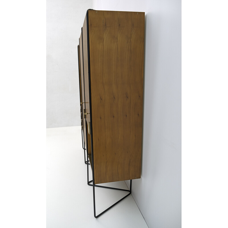 Vintage Taichiro Nakai teak wall cabinet by Consorzio La Permanente Mobili, 1950s