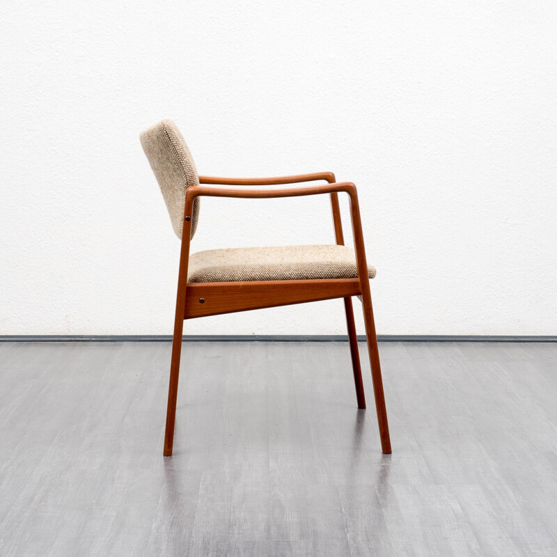 Brown chair in teak by Arne Wahl Iversen for Komfort - 1960s