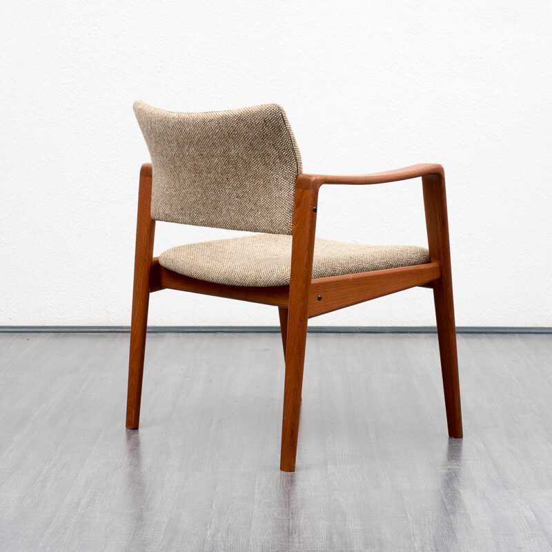 Brown chair in teak by Arne Wahl Iversen for Komfort - 1960s