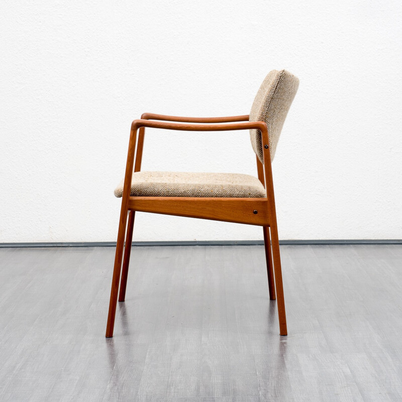 Brown chair in teak by Arne Wahl Iversen for Komfort - 1960s