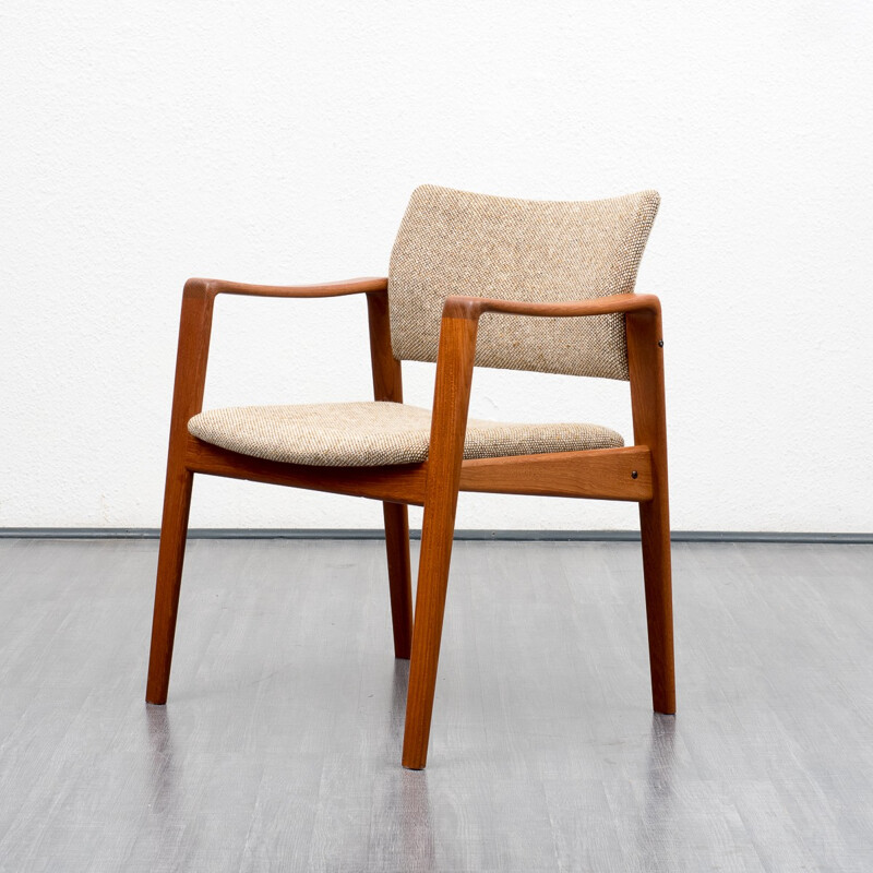 Brown chair in teak by Arne Wahl Iversen for Komfort - 1960s