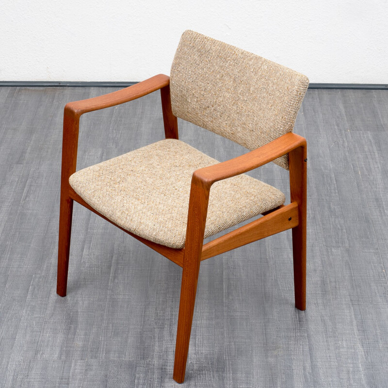 Brown chair in teak by Arne Wahl Iversen for Komfort - 1960s