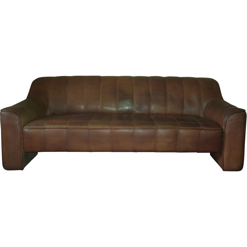 Vintage De Sede Ds44 buffalo leather 3-seater sofa, 1970s