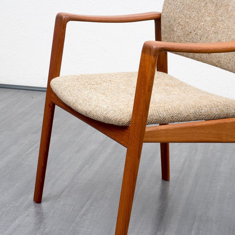 Brown chair in teak by Arne Wahl Iversen for Komfort - 1960s