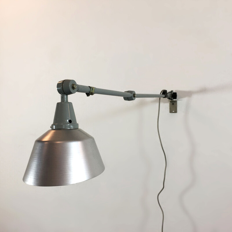 Workshop grey wall lamp by Curt FISCHER for Midgard - 1960s