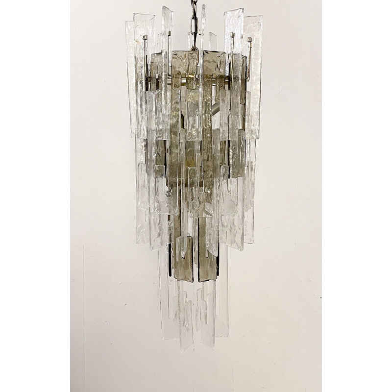 Pareja de lámparas italianas de cristal de Murano de mediados de siglo, Carlo Nason, años 60