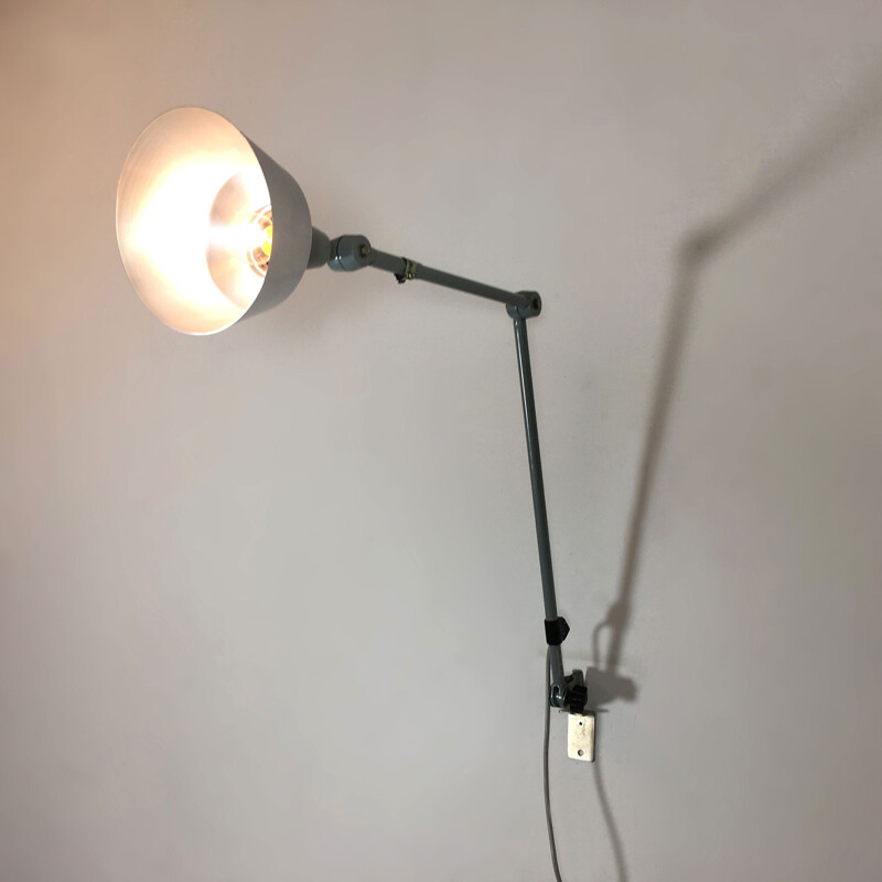 Workshop grey wall lamp by Curt FISCHER for Midgard - 1960s