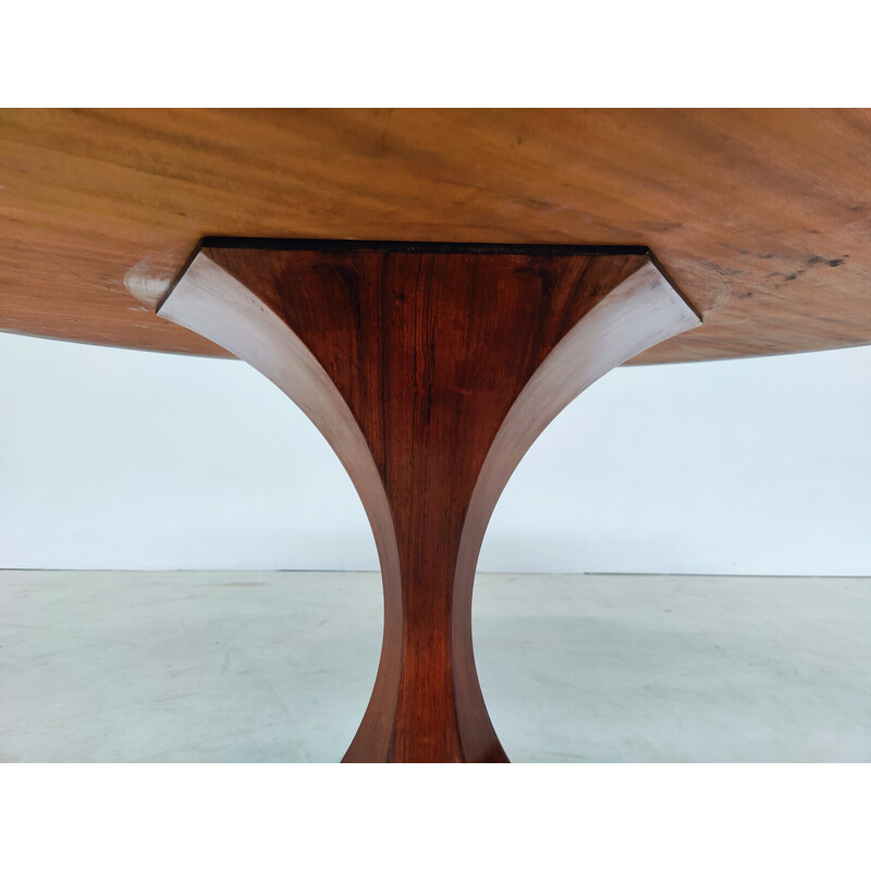 Mesa de comedor de madera de mediados de siglo por Carlo de Carli, Italia 1960s