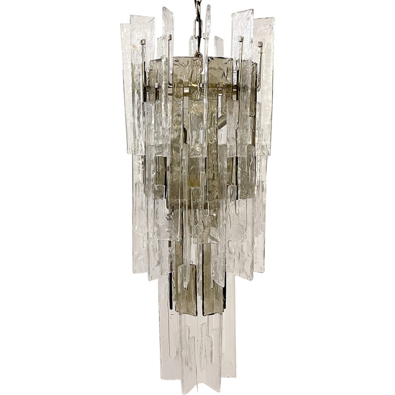 Pareja de lámparas italianas de cristal de Murano de mediados de siglo, Carlo Nason, años 60