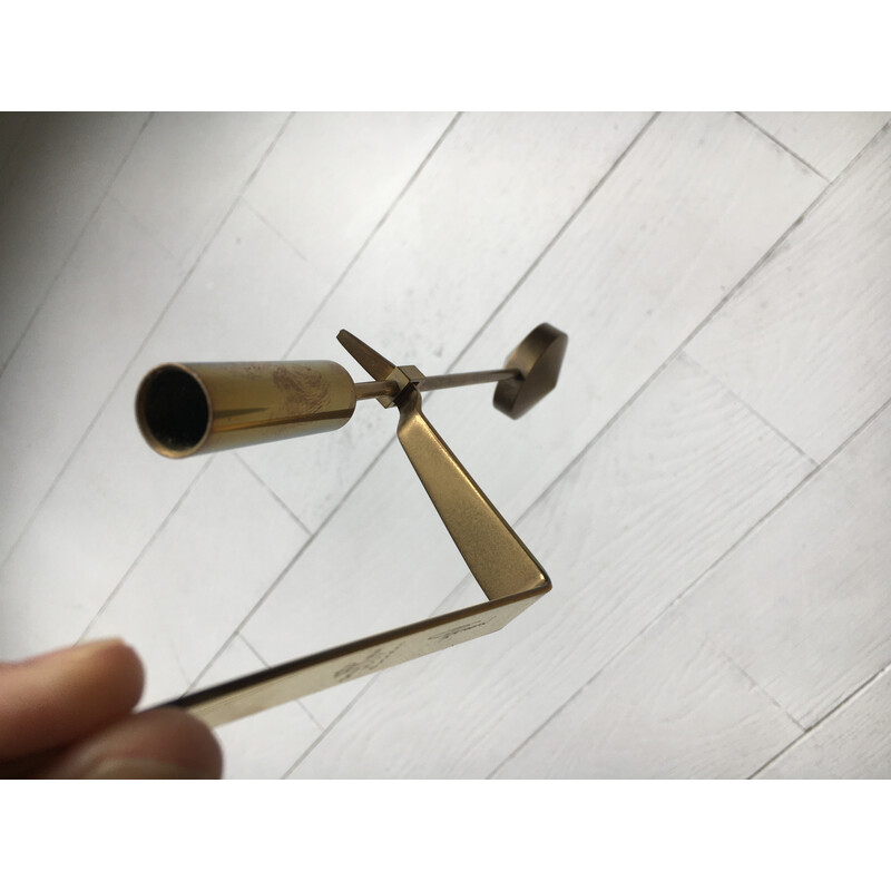 Skultuna vintage wall candlesticks in brass by Pierre Forsell