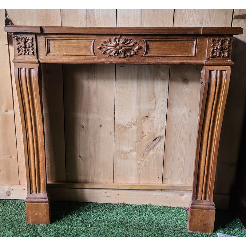 Vintage solid oakwood mantel, 1920