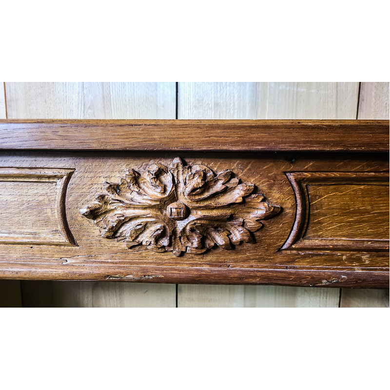 Vintage solid oakwood mantel, 1920