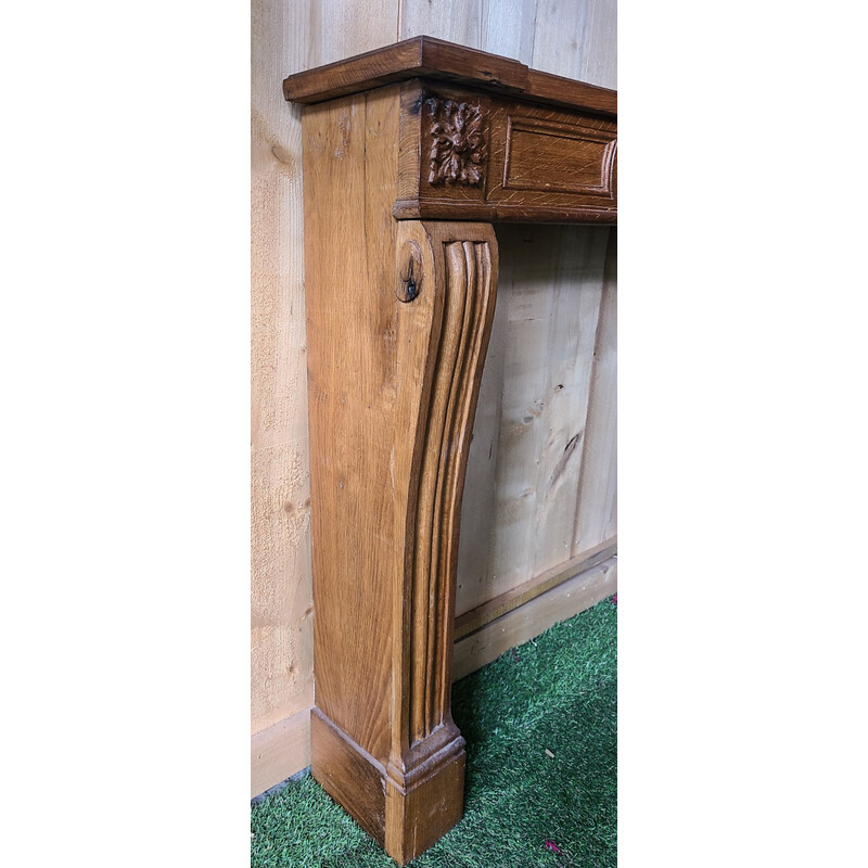 Vintage solid oakwood mantel, 1920