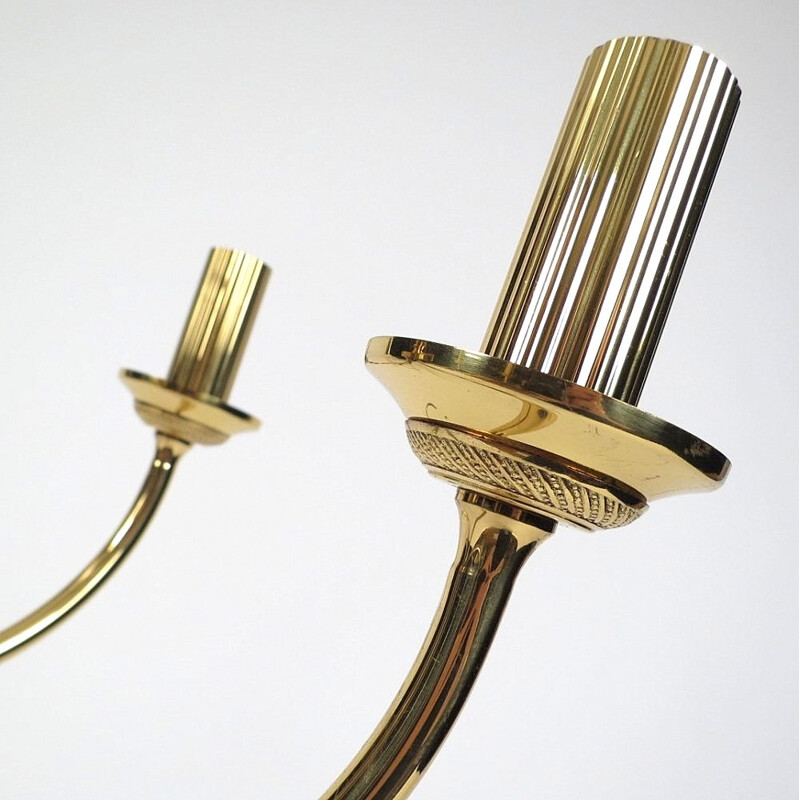 Pair of Belgian brass chandeliers by Boulanger - 1970s