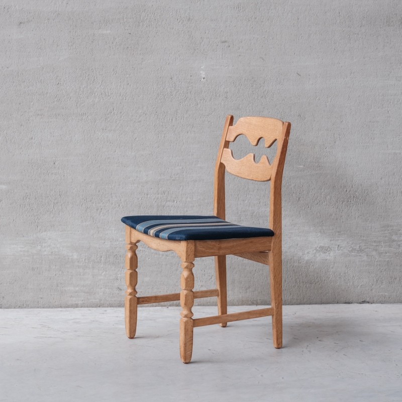 Conjunto de 6 cadeiras de carvalho vintage 'Razor back' de Henning Kjaernulf, Dinamarca 1960