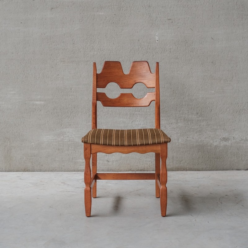 Conjunto de 6 cadeiras de carvalho vintage dining por Henning Kjaernulf, Dinamarca Anos 60