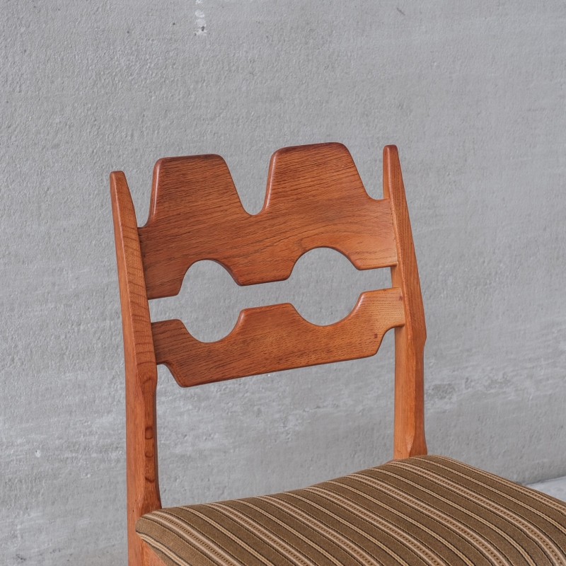 Set of 6 vintage oakwood dining chairs by Henning Kjaernulf, Denmark 1960s