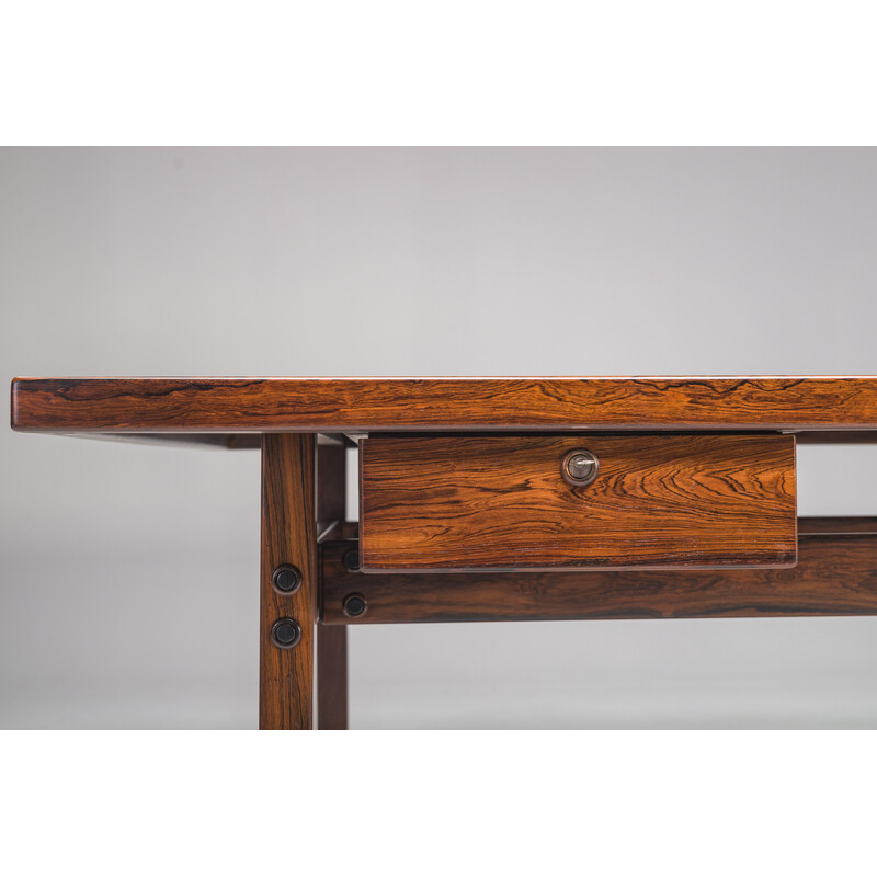 Vintage jacaranda Itamaraty desk by Sergio Rodrigues for Oca, Brazil 1960s