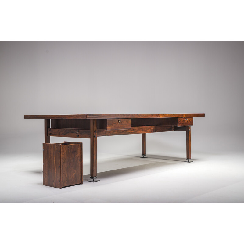 Vintage jacaranda Itamaraty desk by Sergio Rodrigues for Oca, Brazil 1960s