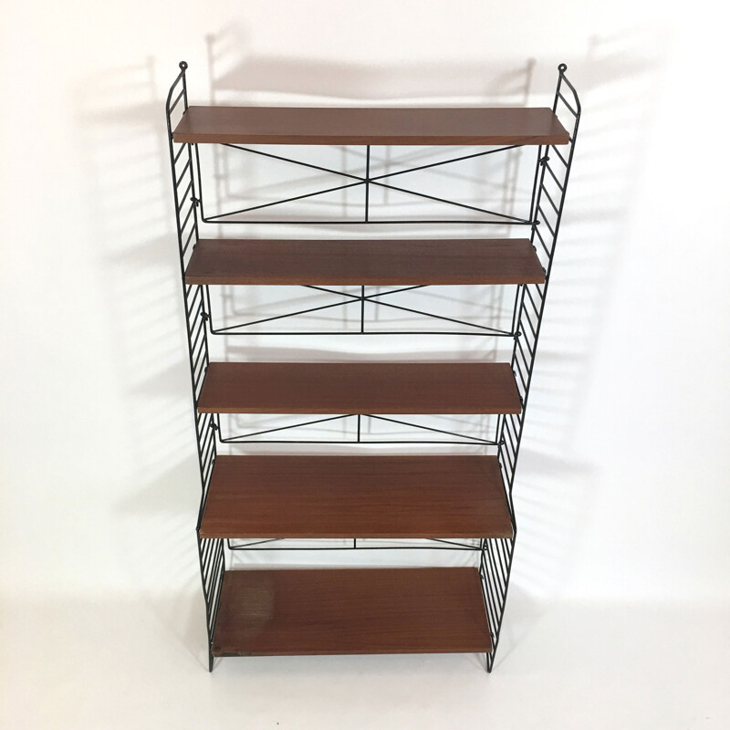 Self-supporting modular shelving system proced in Italy - 1960s