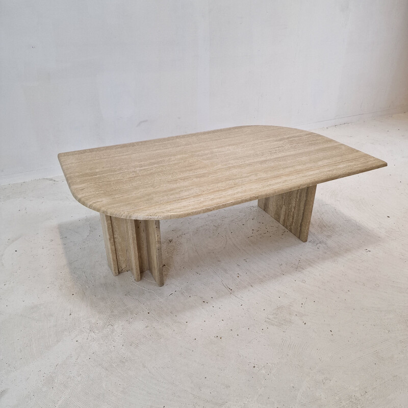 Vintage coffee table in travertine, Italy