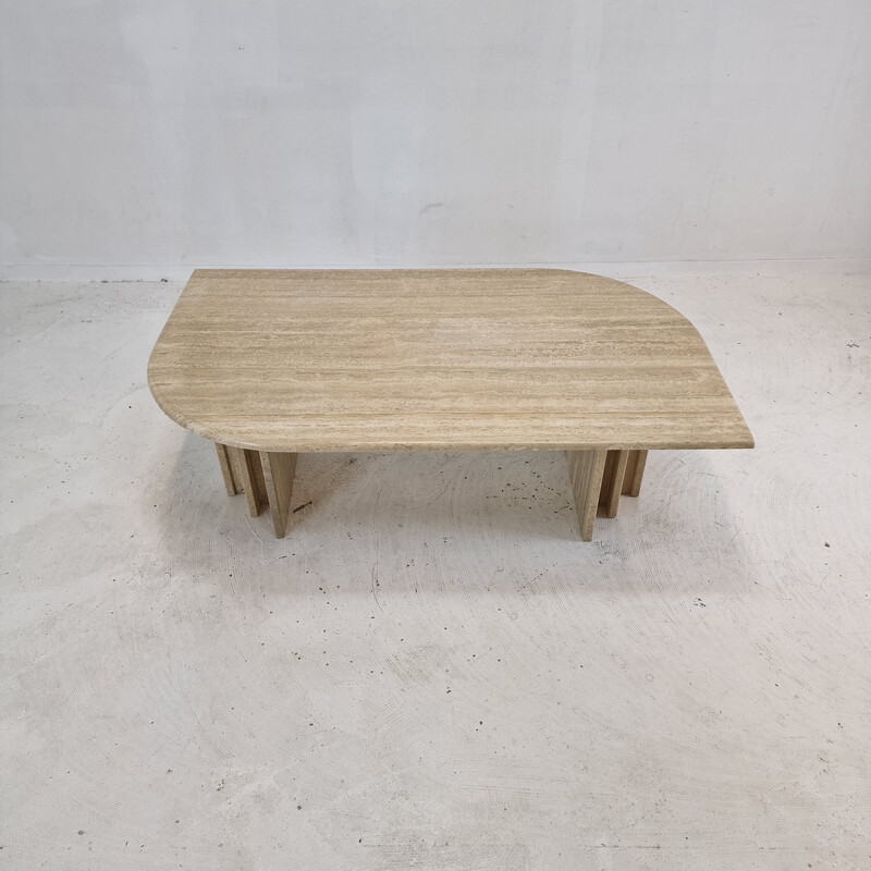 Vintage coffee table in travertine, Italy
